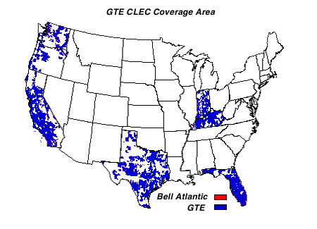 GTE CLEC Map