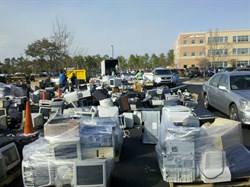 VZW Electronics Recycling Pile