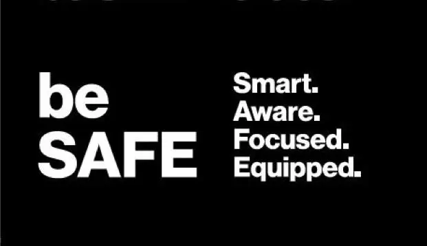 beSAFE Image: Smart. Aware. Focused. Equipped. 