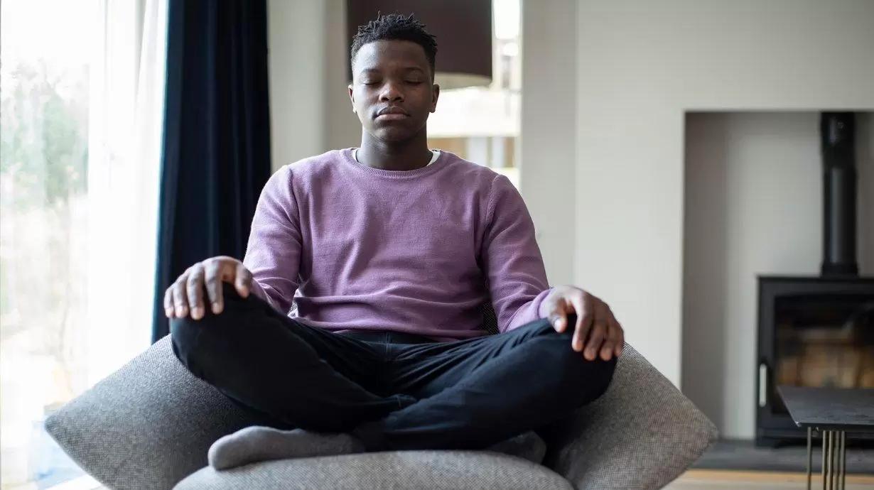 Young Black Teen Practicing Digital Wellbeing