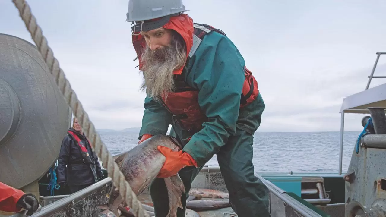 Fisherman on boat