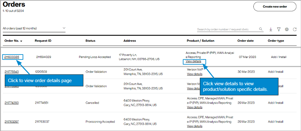 VEC Support - Check your order status